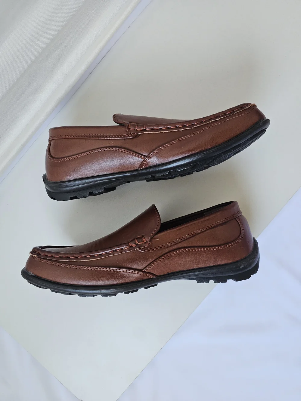 Deer Stags Kids Booster Slip-On Loafers - Dark Luggage Brown, Size 4M - Picture 8 of 16